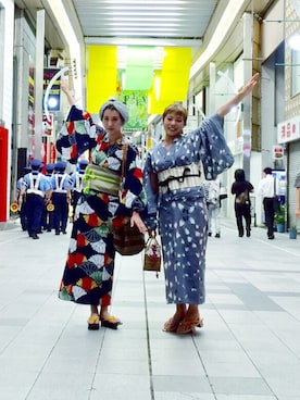「アイテム（浴衣）」を使った、ayanokusoさん（レディース・160cm・20代）の夏コーディネート