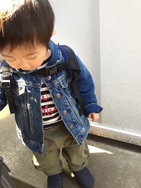 「LuncH（ランチ）のアイテム」を使った、SSさん（キッズ・80cm）の春コーディネート