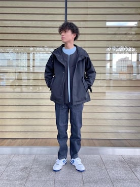 「BEAUTY&YOUTH UNITED ARROWS（ビューティーアンドユースユナイテッドアローズ）のアイテム（ノーカラーコート）」を使った、Kaede Osadaさん（メンズ・173cm）の冬コーディネート