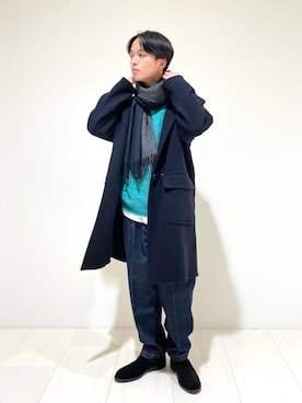 「BEAUTY&YOUTH UNITED ARROWS（ビューティーアンドユースユナイテッドアローズ）のアイテム（ダッフルコート）」を使った、Kaede Osadaさん（メンズ・173cm）の冬コーディネート
