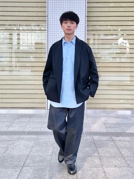 「blurhms（ブラームス）のアイテム（その他アウター）」を使った、Kaede Osadaさん（メンズ・173cm）の冬コーディネート