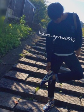 「EDWIN（エドウィン）のアイテム（スウェット）」を使った、kawaさん（メンズ・178cm）の秋コーディネート