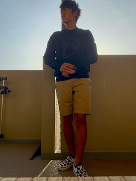 「Paul Smith（ポールスミス）のアイテム（スウェット）」を使った、げじさん（メンズ・168cm）の春コーディネート