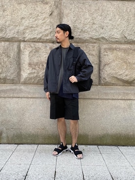 「EN ROUTE（アンルート）のアイテム（Tシャツ/カットソー）」を使った、喜納さん（メンズ・176cm）の春コーディネート