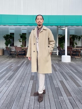 「UNITED ARROWS（ユナイテッドアローズ）のアイテム（その他アウター）」を使った、喜納さん（メンズ・176cm）の冬コーディネート
