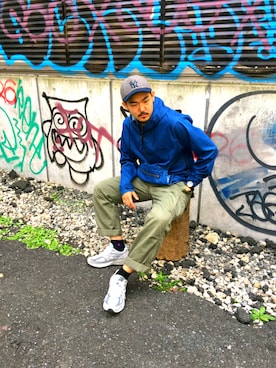 「TYPE BLUE（タイプブルー）のアイテム（その他アウター）」を使った、奥野翼さん（メンズ・180cm）の秋コーディネート