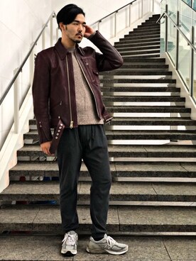 奥野翼さん(メンズ・180cm)の秋コーディネート