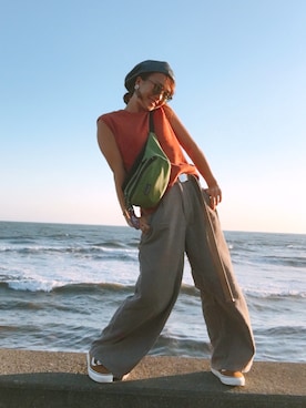 「patagonia」｜「アイテム（ハンチング/ベレー帽）」を使った、Nagiさん（レディース・154cm）の秋コーディネート