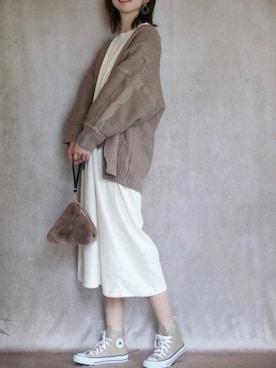 「HVC（エイチブイシー）のアイテム」を使った、nanakoさん（レディース・162cm）の春コーディネート