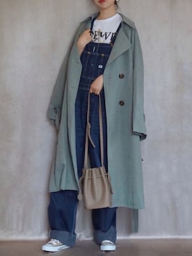 「select MOCA（セレクトモカ）のアイテム（トレンチコート）」を使った、nanakoさん（レディース・162cm）の春コーディネート