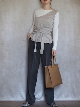 「アイテム（バレエシューズ）」を使った、nanakoさん（レディース・162cm）の春コーディネート