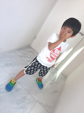 「OIL（オイル）のアイテム」を使った、sakuyukiさん（キッズ・100cm）の夏コーディネート