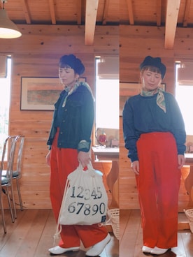 「KENZO（ケンゾー）のアイテム（財布/小物）」を使った、meguさん（レディース・153cm）の春コーディネート