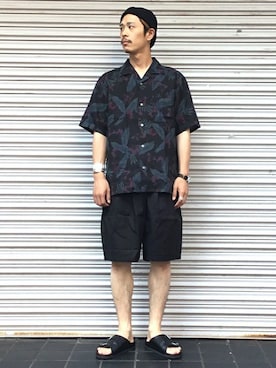 「SHIPS JET BLUE（シップスジェットブルー）のアイテム（帽子）」を使った、赤井さん（メンズ・175cm）の夏コーディネート