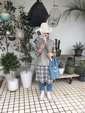 「アイテム（シャツワンピース）」を使った、sasasa さん（レディース・151cm・20代）の秋コーディネート