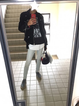 「Lee（リー）のアイテム（スリッポン）」を使った、issaさん（メンズ・182cm）の秋コーディネート