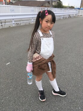 「Right-on（ライトオン）のアイテム（ジャケット/アウター）」を使った、Ririiさん（キッズ・125cm）の冬コーディネート
