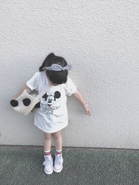 「ミッキー」｜xxmahaさん（キッズ・110cm）の夏コーディネート