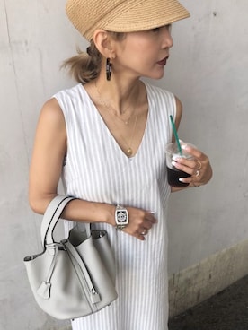 「アイテム（ピアス（両耳用））」を使った、мєgυмι 〠さん（レディース・160cm・40代）の夏コーディネート