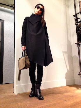 「ALLSAINTS（オールセインツ）のアイテム（パンツ）」を使った、Mayu (ALLSAINTS)さん（レディース・167cm）の冬コーディネート