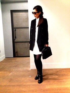 「ALLSAINTS（オールセインツ）のアイテム（シャツワンピース）」を使った、Mayu (ALLSAINTS)さん（レディース・167cm）の冬コーディネート