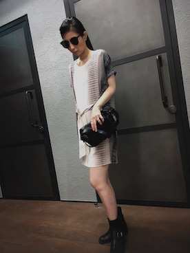 「ALLSAINTS（オールセインツ）のアイテム」を使った、Mayu (ALLSAINTS)さん（レディース・167cm）の夏コーディネート