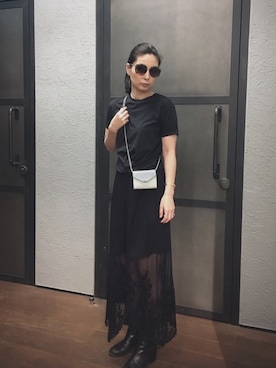 「ALLSAINTS（オールセインツ）のアイテム（財布/小物）」を使った、Mayu (ALLSAINTS)さん（レディース・167cm）の春コーディネート