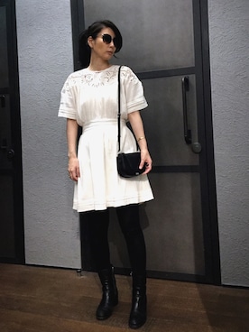 「ALLSAINTS（オールセインツ）のアイテム（バッグ）」を使った、Mayu (ALLSAINTS)さん（レディース・167cm）の夏コーディネート