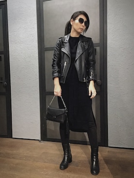 「ALLSAINTS（オールセインツ）のアイテム（バッグ）」を使った、Mayu (ALLSAINTS)さん（レディース・167cm）の秋コーディネート