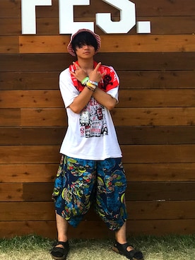 「マキシマムザホルモン」｜Syun Obaraさん（メンズ・175cm）の夏コーディネート