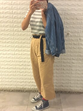 馮立媛さん（レディース・162cm）の秋コーディネート