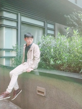 「ESPRIT（エスプリ）のアイテム（パンツ）」を使った、watercirclemoonsunさん（メンズ・168cm）の冬コーディネート