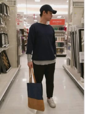 「Target（ターゲット）のアイテム」を使った、Stan Karr Yeungさん（メンズ・175cm）の春コーディネート