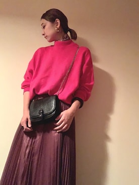 「Yves Saint Laurent（イヴサンローラン）のアイテム（財布/小物）」を使った、Naoさん（レディース・160cm）の秋コーディネート