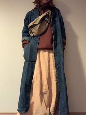 「Lee（リー）のアイテム（ジャケット/アウター）」を使った、Naoさん（レディース・160cm）の秋コーディネート
