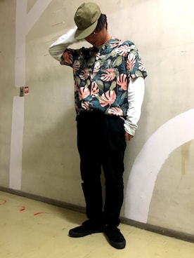 「サタデーズ ニューヨークシティ (Saturdays NYC)」｜「アイテム（帽子）」を使った、Shotanukiさん（メンズ・172cm）の春コーディネート