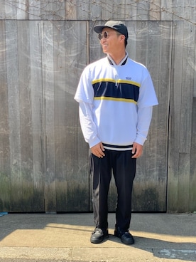 「Saturdays NYC（サタデーズ ニューヨークシティ ）のアイテム（キャップ）」を使った、Shotanukiさん（メンズ・172cm）の春コーディネート