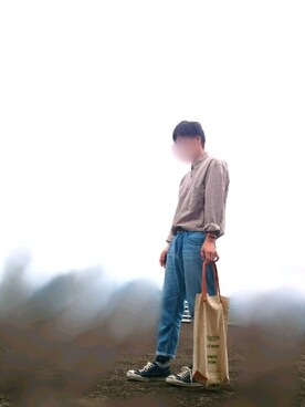 「CABANE de ZUCCa（カバンドズッカ）のアイテム（アナログ腕時計）」を使った、mutchanさん（メンズ・166cm）の春コーディネート