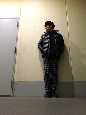 「HARE（ハレ）のアイテム（ハンチング/ベレー帽）」を使った、小澤水秀さん（メンズ・163cm）の冬コーディネート