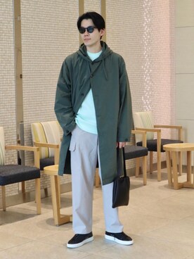 「UNITED ARROWS（ユナイテッドアローズ）のアイテム（モッズコート）」を使った、Garthuさん（メンズ・174cm）の春コーディネート