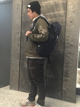 「スカジャージ」｜muneさん（メンズ・180cm）の冬コーディネート