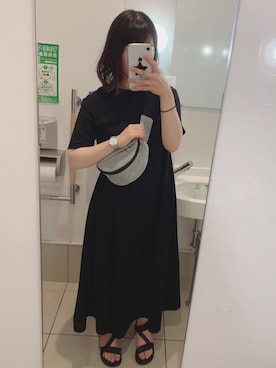 「Actually（アクチュアリー）のアイテム（アナログ腕時計）」を使った、せんぱなさん（レディース・154cm）の夏コーディネート