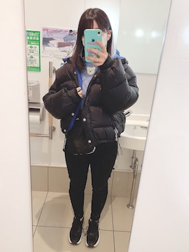 「merry jenny（メリージェニー）のアイテム（スウェット）」を使った、せんぱなさん（レディース・154cm）の冬コーディネート