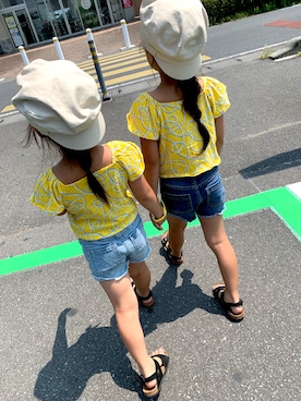「Right-on（ライトオン）のアイテム（シューズ）」を使った、ちいままさん（キッズ・120cm）の秋コーディネート