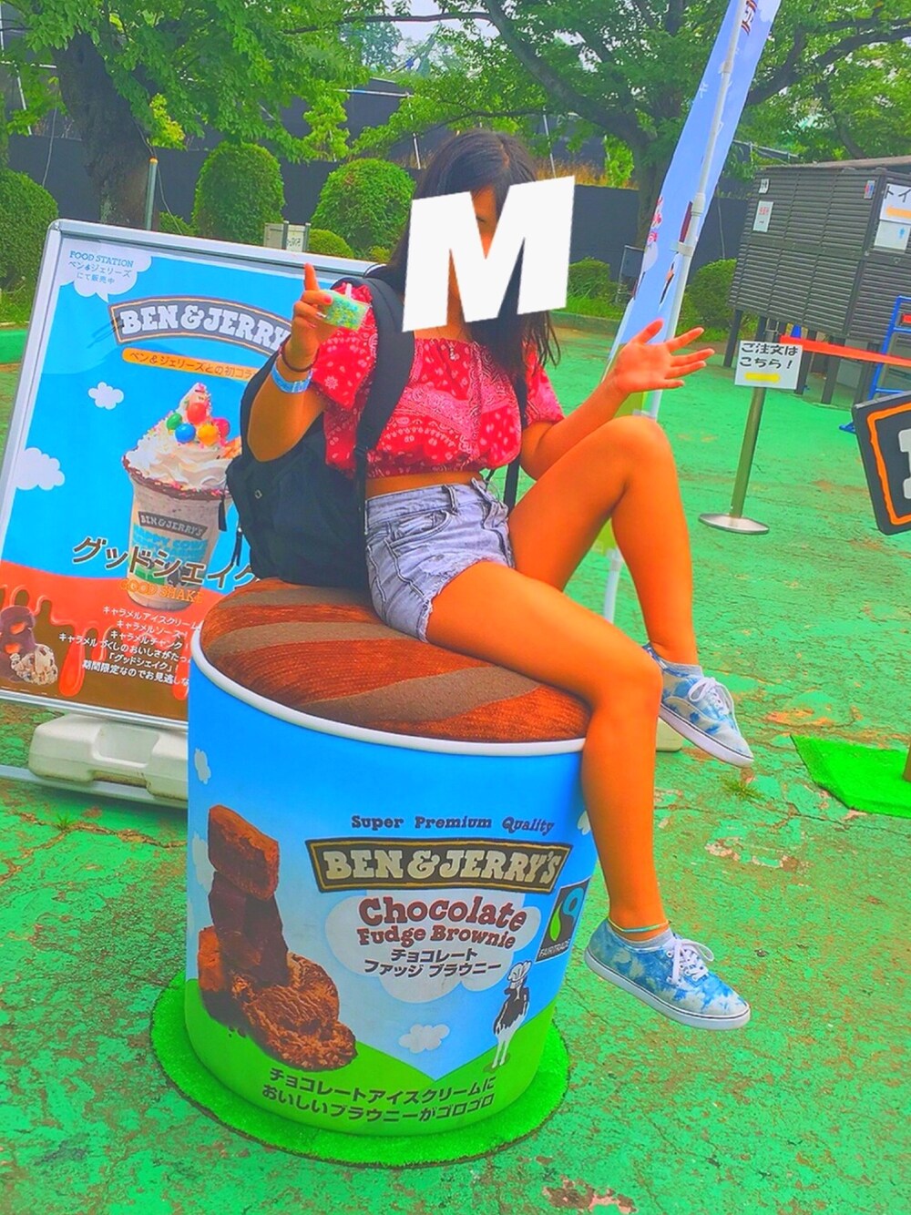 「夏コーデ、夏」｜「VANSのアイテム（スニーカー、ブルー系）」を使った、みえさん（レディース・145cm）の夏コーディネートの1枚目の写真