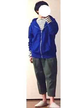 「カーキパンツ」｜こまこさん（レディース・157cm）の春コーディネート