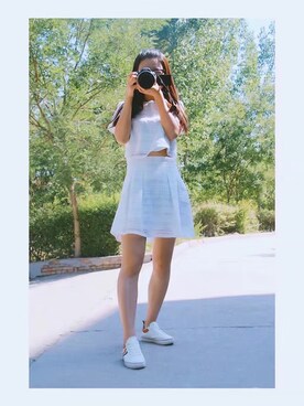 「cache cache（カシュ カシュ）のアイテム（スカート）」を使った、魔人的小娜娜さん（レディース・170cm）の秋コーディネート