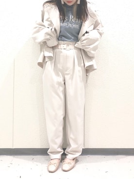 「archives（アルシーヴ）のアイテム（ブルゾン）」を使った、うゆさん（レディース・152cm）の春コーディネート