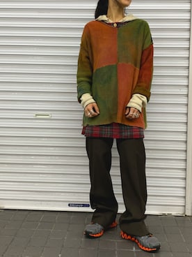 「Ralph Lauren」｜「アイテム（スラックス）」を使った、まさこさん（レディース・156cm）の秋コーディネート
