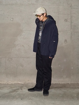 「COOTIE」｜「アイテム（ナイロンジャケット）」を使った、koken  Miyoshi さん（メンズ・170cm）の秋コーディネート